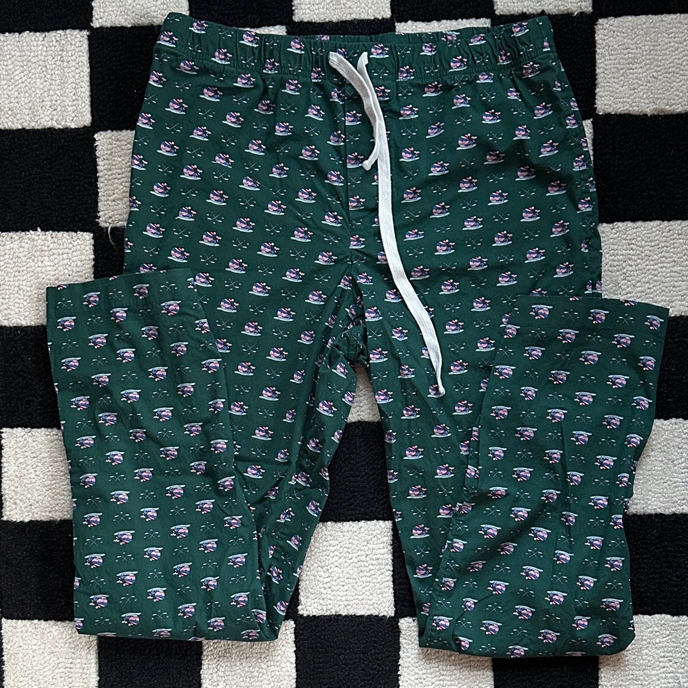 Vineyard Vines Green Hockey Whale Pajama Pants | S